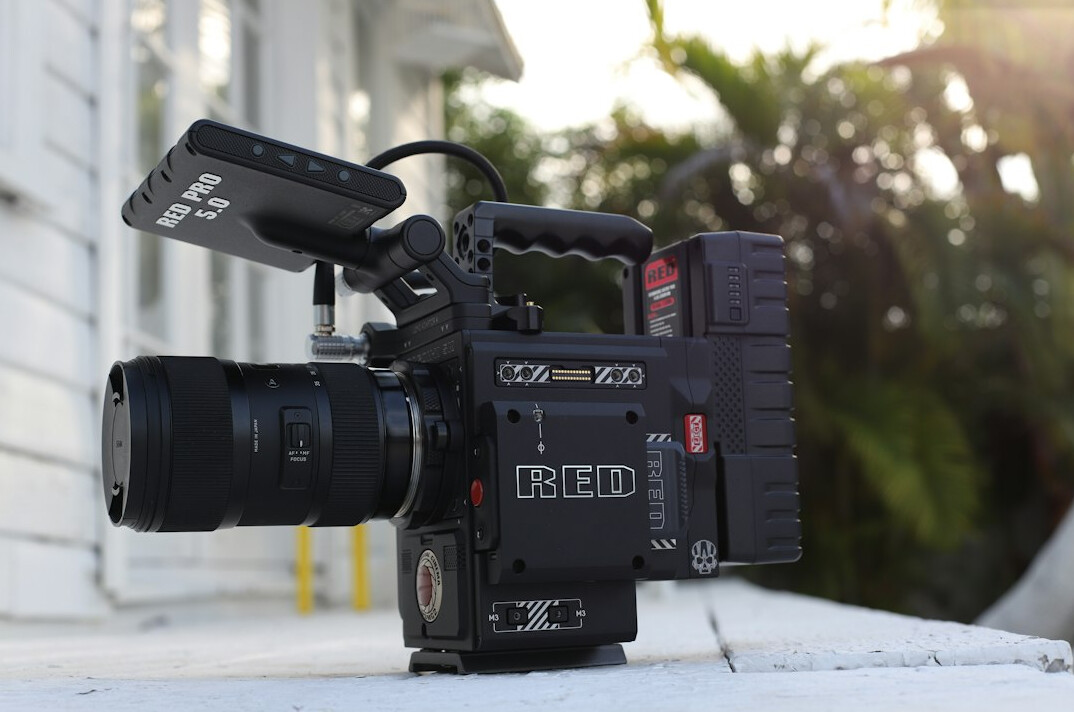 Professional TV broadcast camera in a studio